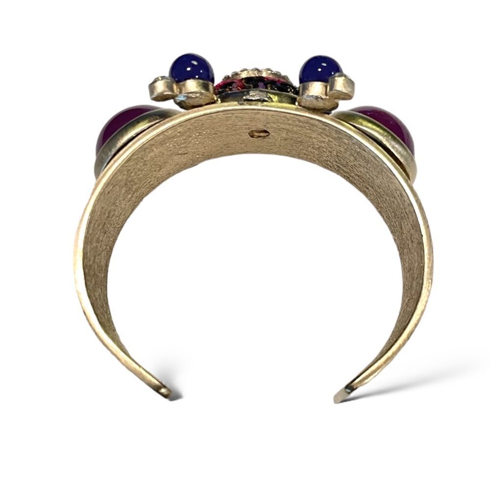 CHANEL Vintage CC Logo Cluster Stone Cuff Circa 03’ - Picture 7 of 9